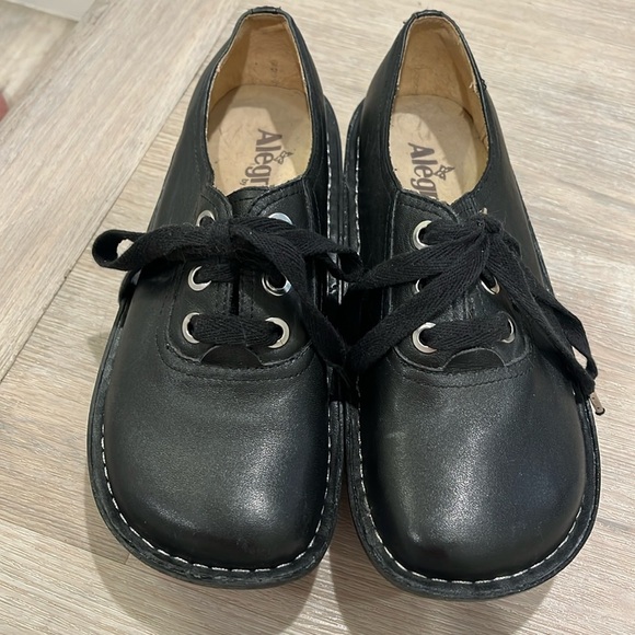 Alegria Women's black Leather Oxford ABBI Shoe ABB-601 Sz 37 or 7.5 nursing - Picture 4 of 13